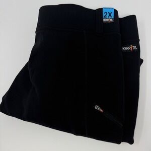 Kerrits Sit Tight Wind Pro Knee Patch Tights Fleece Lined Equestrian Pant 2X NEW